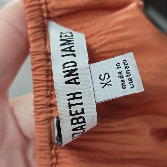 Elizabeth And James Coral Jacquard Flare Sleeve Off The Shoulder Blouse Size XS - Picture 10 of 15